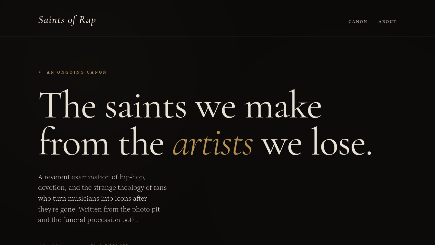 Saints of Rap - saintsofrap.com