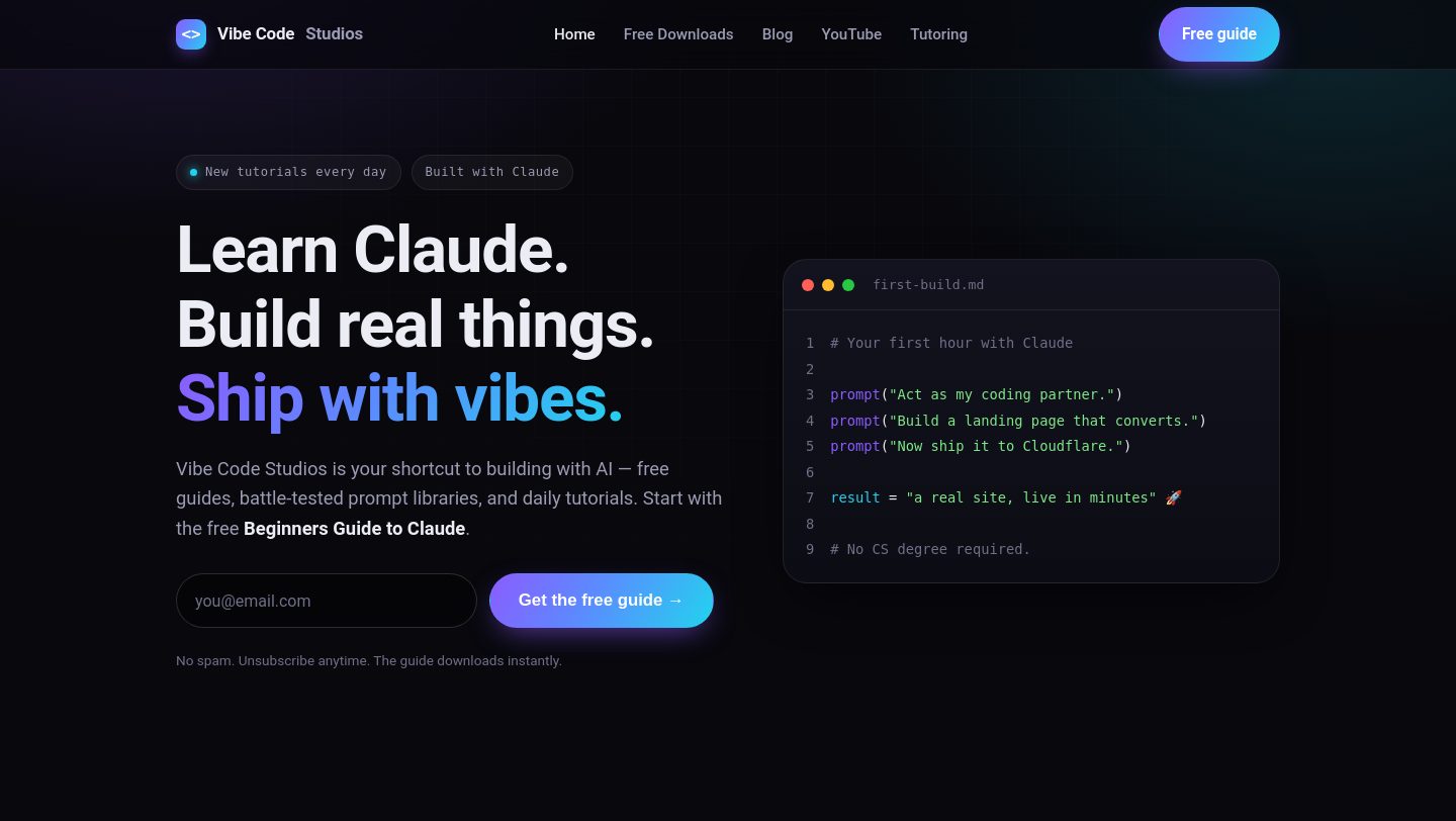 Vibe Code Studios - vibecodestudios.com